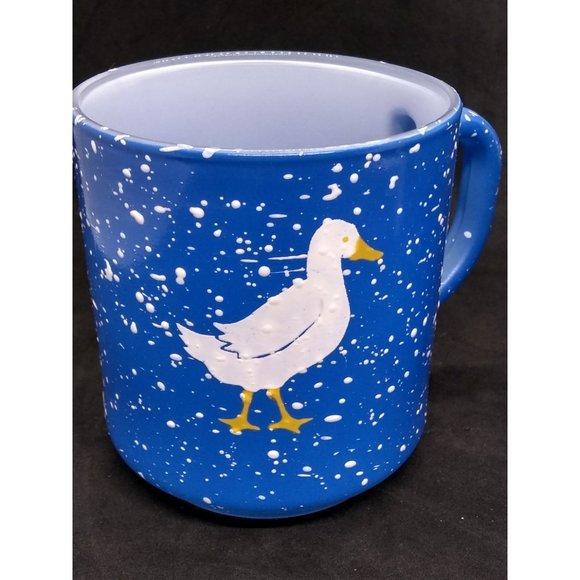 Set of 2 France blue speckled chicken goose mugs - Picture 4 of 12